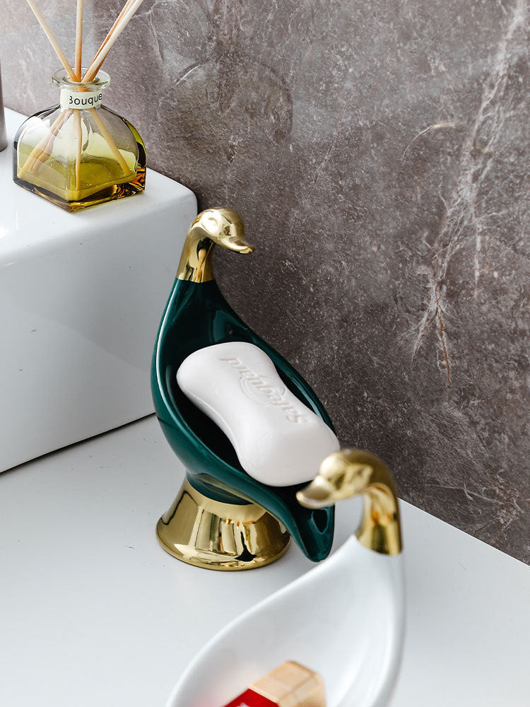 Swan Ceramic Soap Dish