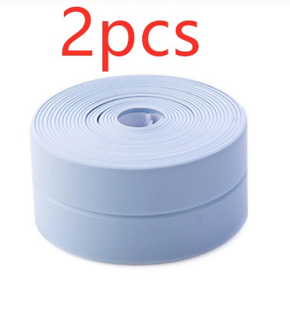 2pc Home & Bathroom Waterproof Self Adhesive Sealing Strip Tape