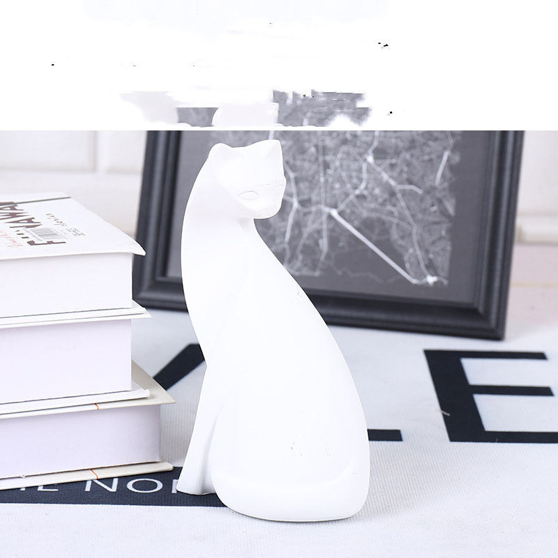 Cat-Shaped Table Statue