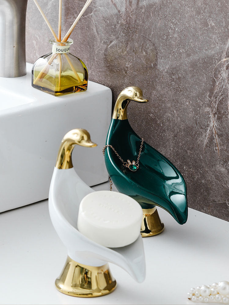 Swan Ceramic Soap Dish