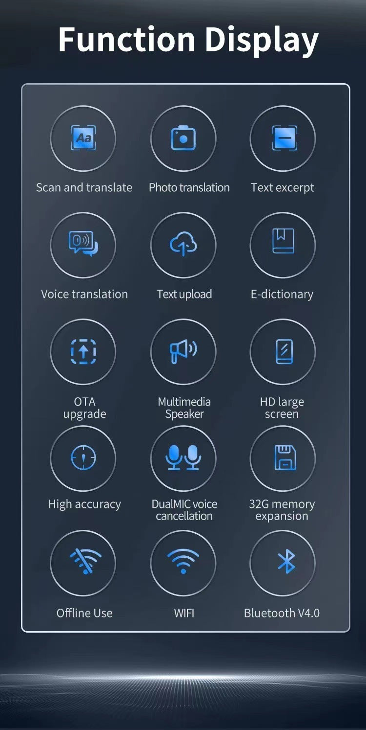 Intelligent Multi-language Scanning Dictionary & Translator Smart Pen