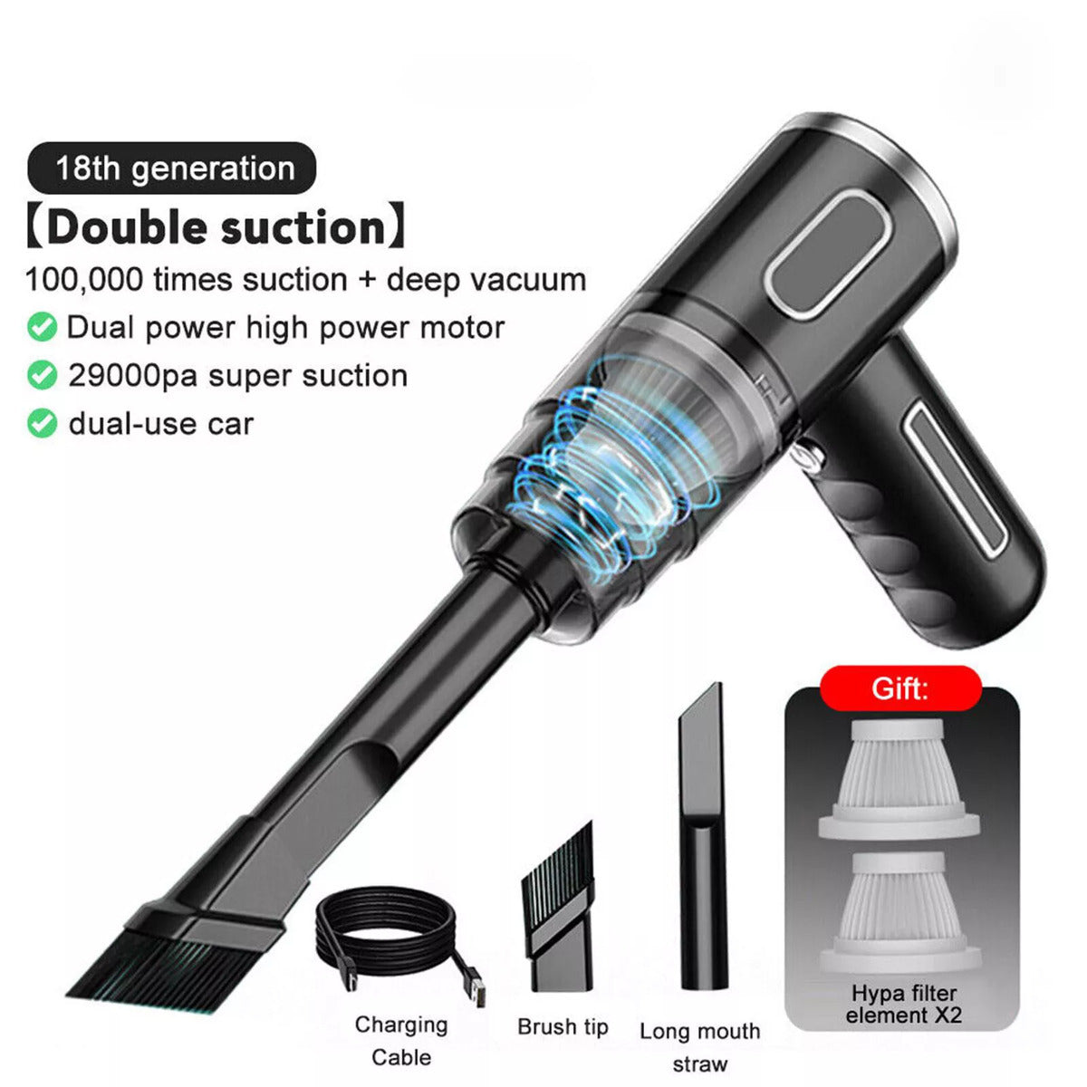 Cordless Mini Hand-Held Portable Vacuum Cleaner