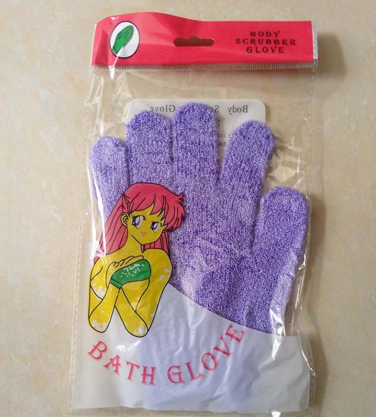 6pair Bath exfoliating gloves
