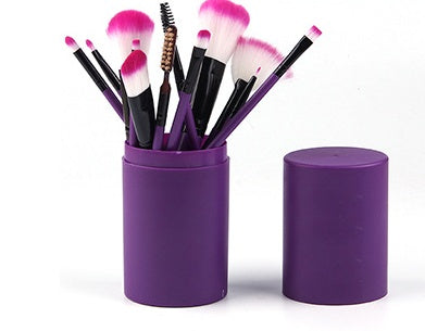 12pc makeup brush set