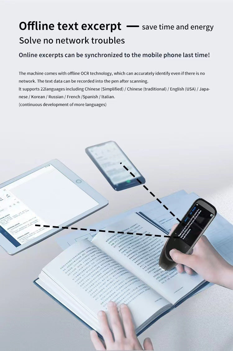 Intelligent Multi-language Scanning Dictionary & Translator Smart Pen