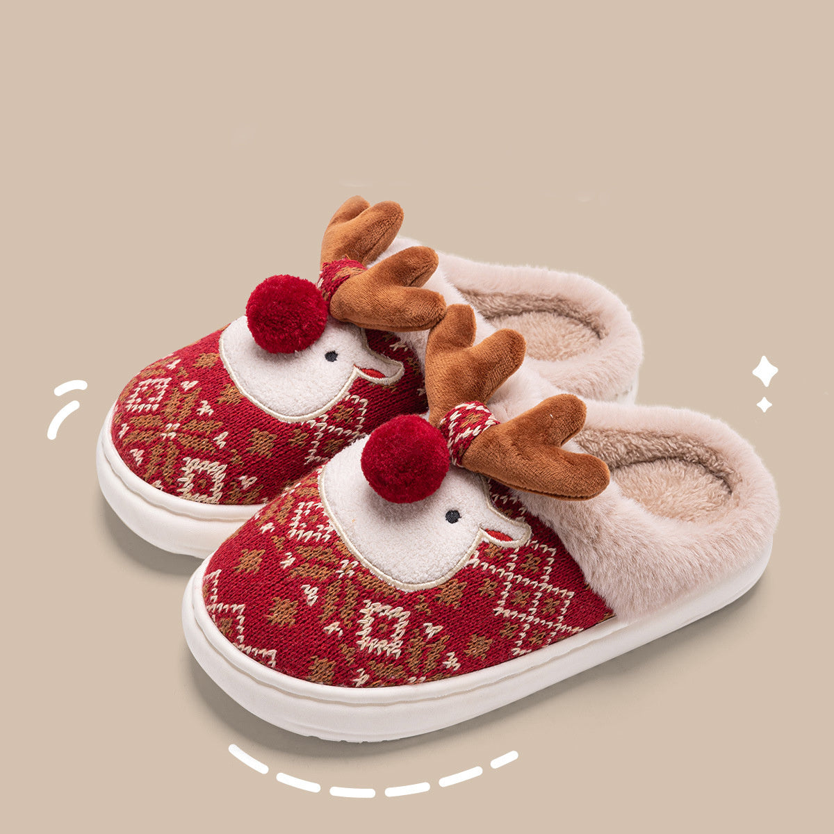 Christmas Fuzzy Bedroom Slippers