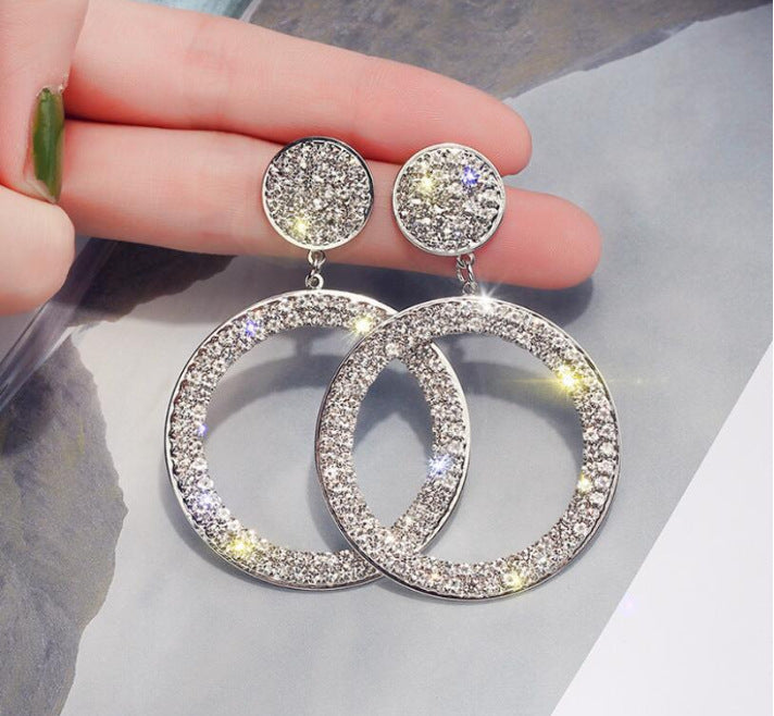 Crystal Circle Earrings