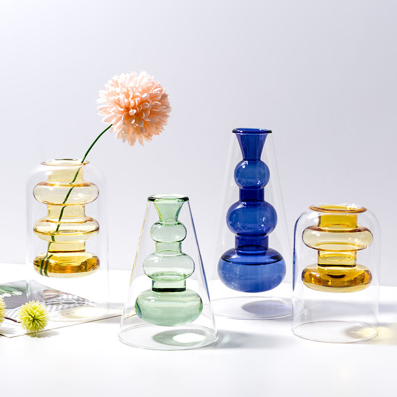 Stone-Shaped Glass Vase