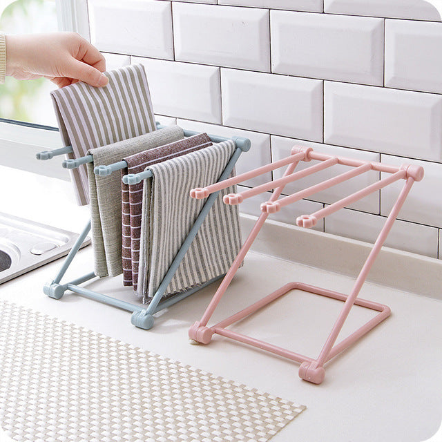 Foldable Kitchen Dishcloth Shelf