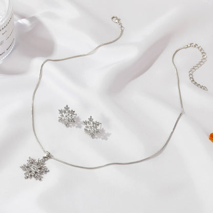 Snowflake Necklace Earring Set