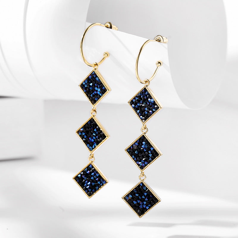 Geometric tiered earring