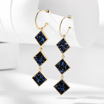 Geometric tiered earring