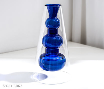 Stone-Shaped Glass Vase