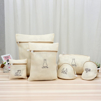 6pc Underwear Laundry Wash Bags Set