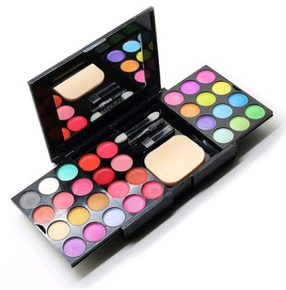 All-in-one Makeup Box - Eyeshadow, Lipstick, Blush, Powder