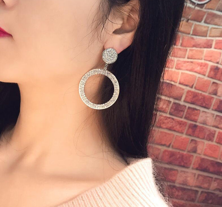 Crystal Circle Earrings