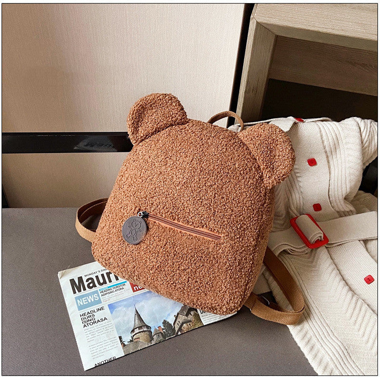 Cute Fleece Bear Backpacks