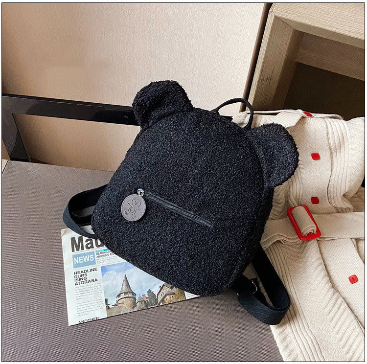 Cute Fleece Bear Backpacks