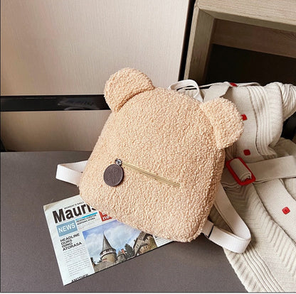 Cute Fleece Bear Backpacks