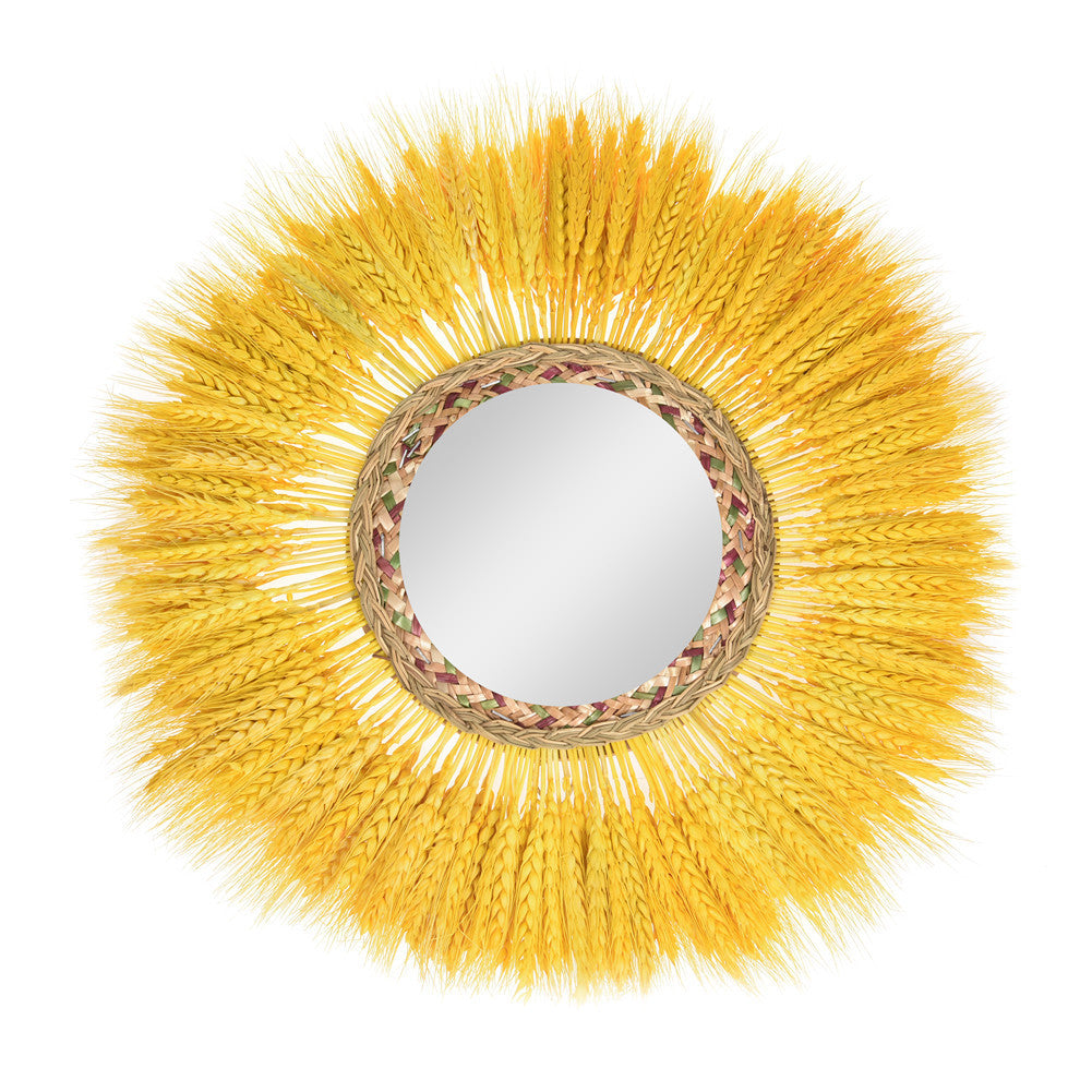 Rattan Wall Mirror Pendant