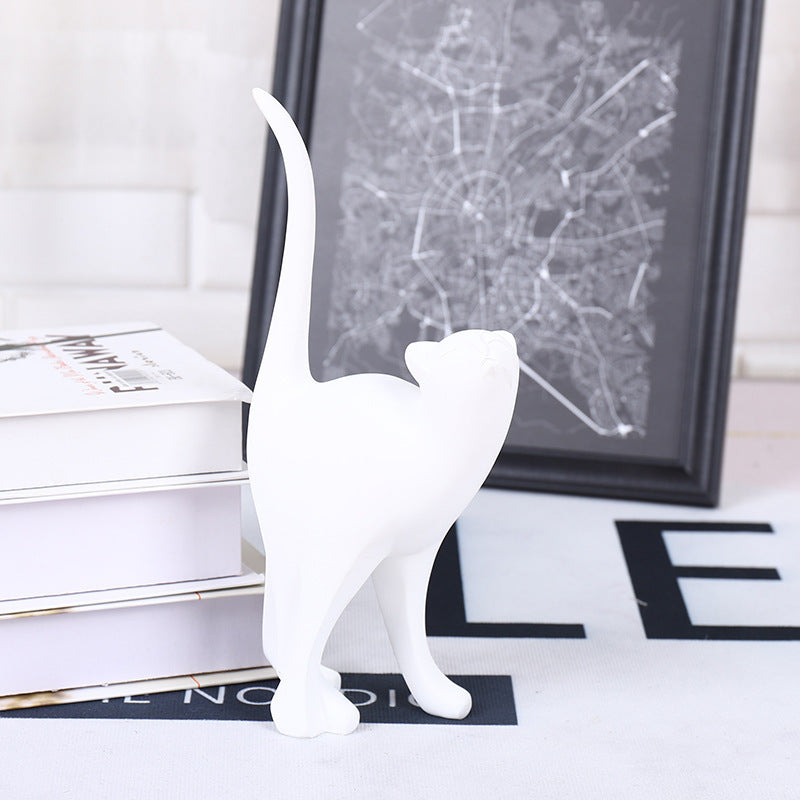 Cat-Shaped Table Statue