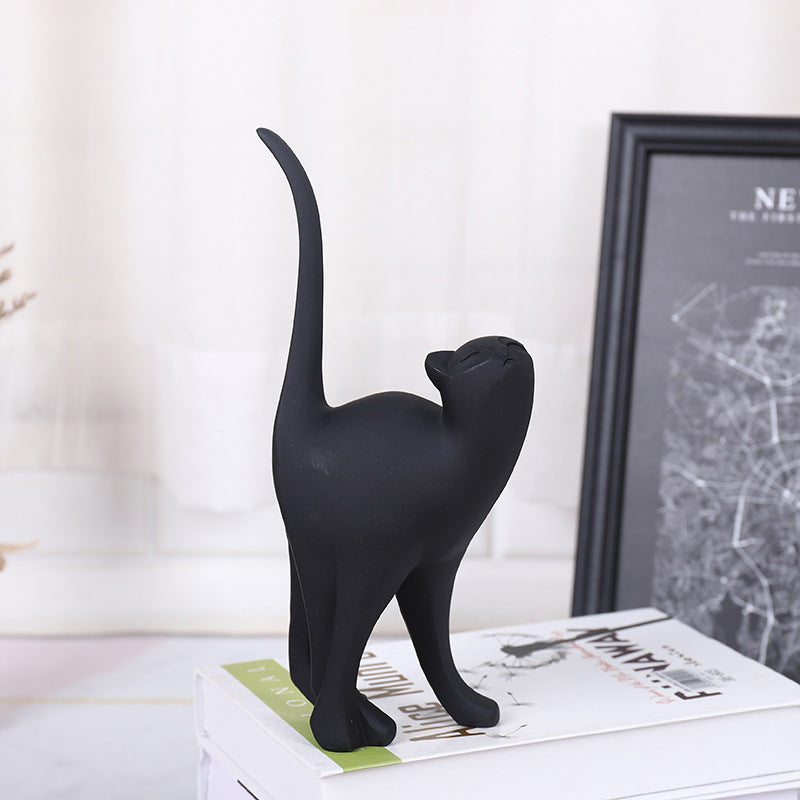 Cat-Shaped Table Statue