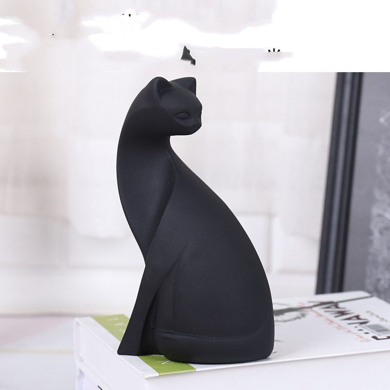 Cat-Shaped Table Statue