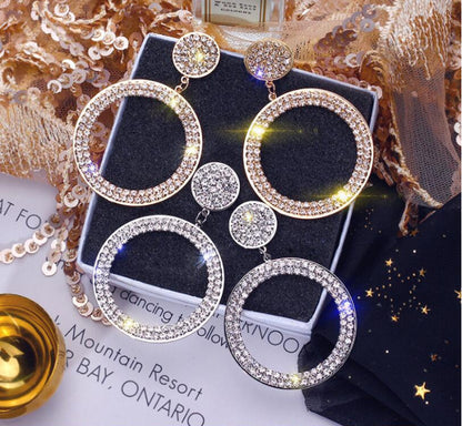 Crystal Circle Earrings