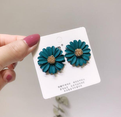 Color flower earring