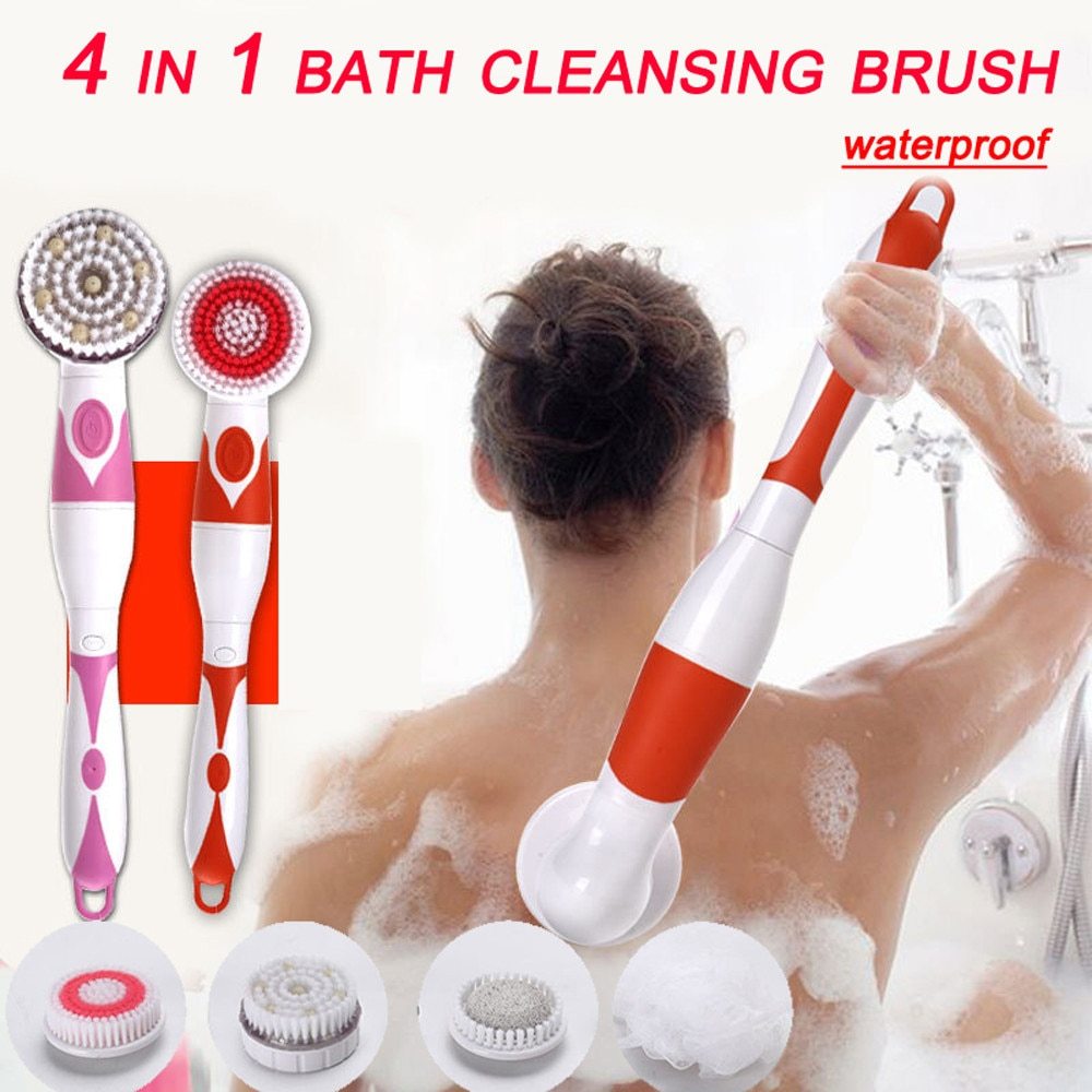 Electric bath back scrubbing brush