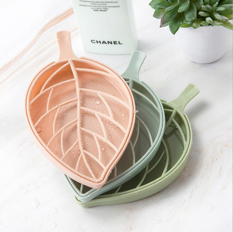 3pc Leaf Shaped Soap Dish