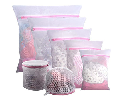 7pc Mesh Underwear Laundry Wash Bag Set