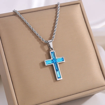 Fashion Jewelry Diamond Cross Necklace