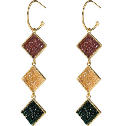 Geometric tiered earring