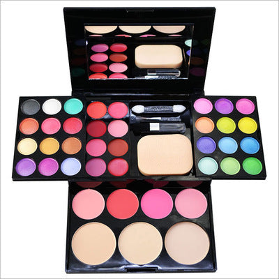 All-in-one Makeup Box - Eyeshadow, Lipstick, Blush, Powder