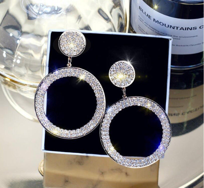 Crystal Circle Earrings