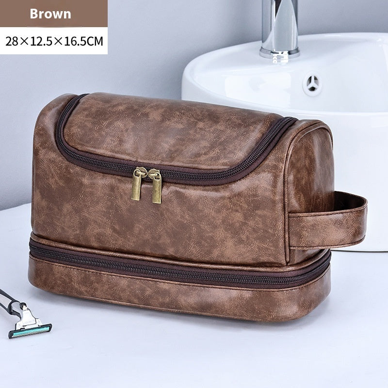 Leather Cosmetics Storage Travel Bag