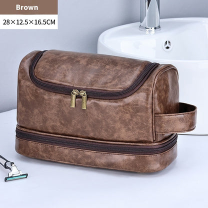 Leather Cosmetics Storage Travel Bag