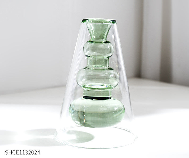 Stone-Shaped Glass Vase