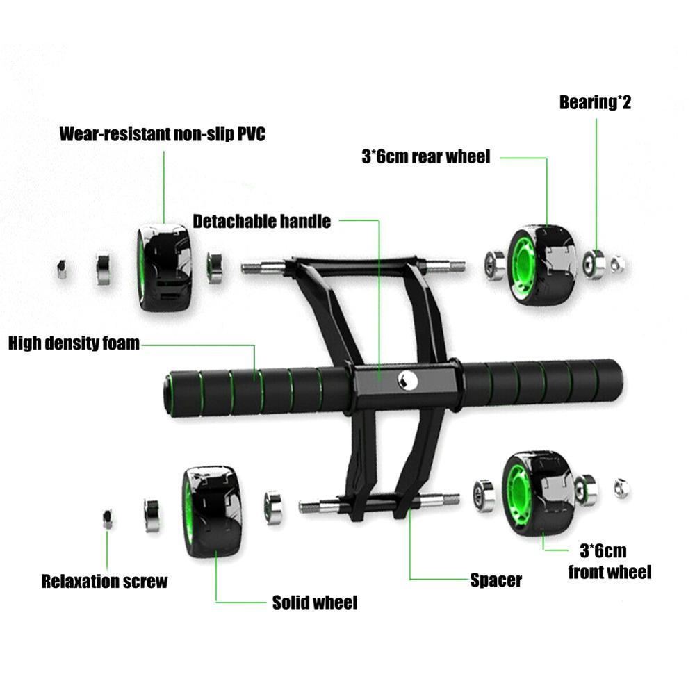 Abdominal roller with wheels