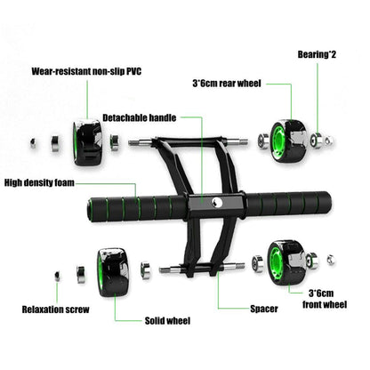 Abdominal roller with wheels