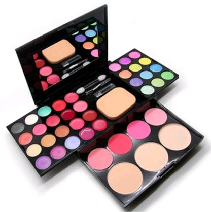 All-in-one Makeup Box - Eyeshadow, Lipstick, Blush, Powder