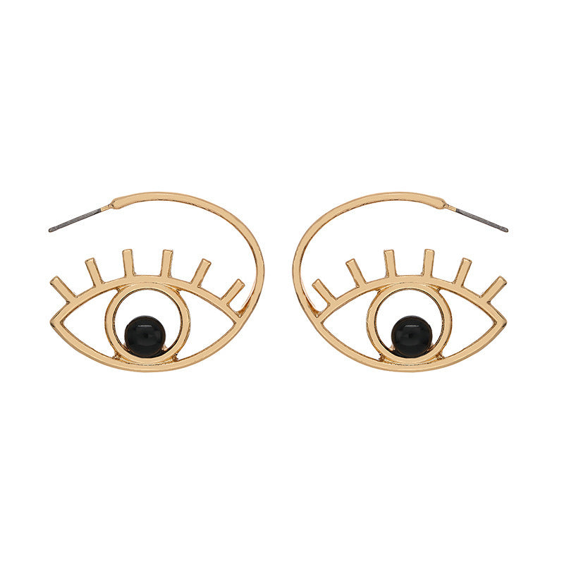 Demon Eye Pearl Stud Earring