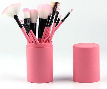 12pc makeup brush set