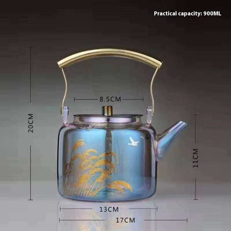 Heat-resistant Colorful Glass Kettle