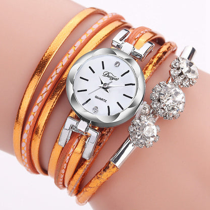 Bracelet crystal quartz watch