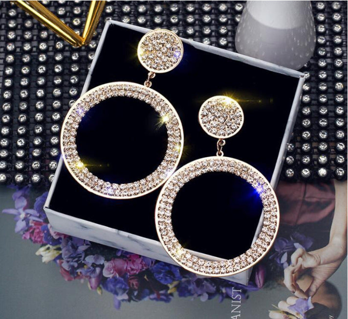 Crystal Circle Earrings