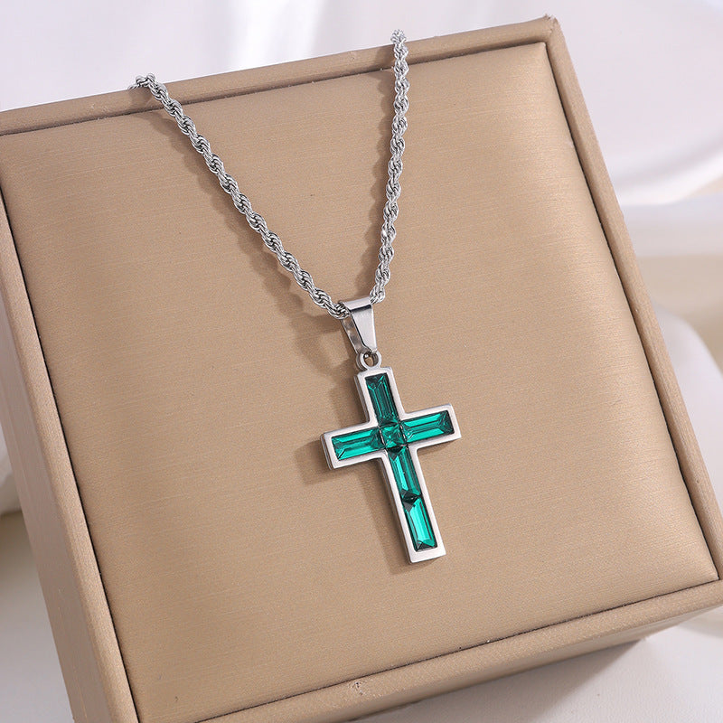 Fashion Jewelry Diamond Cross Necklace