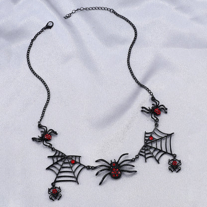 Halloween Spider Web Necklace