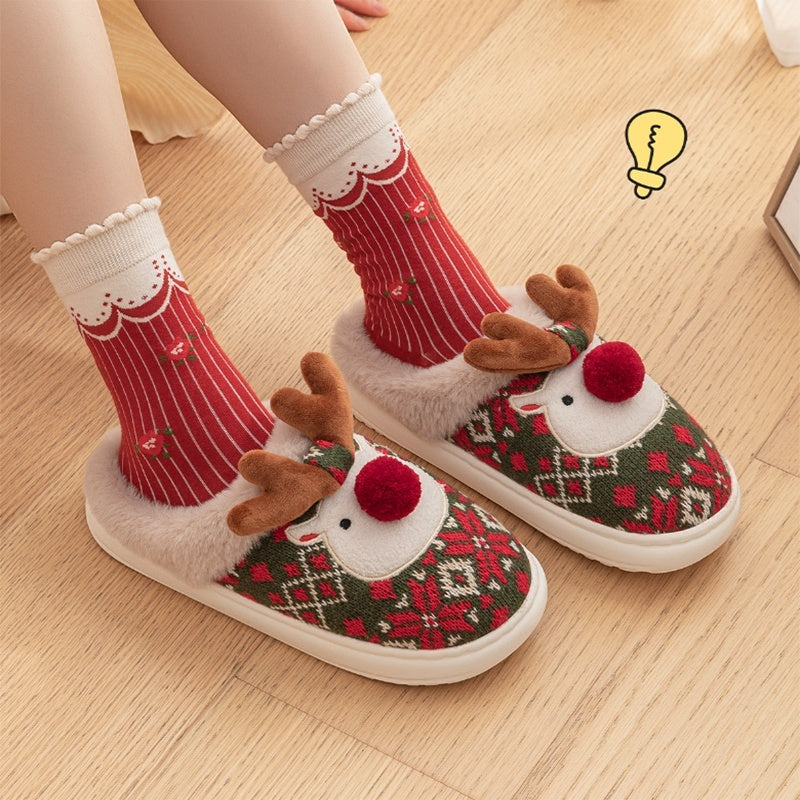 Christmas Fuzzy Bedroom Slippers